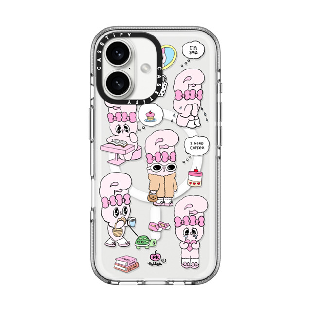 Esther Bunny x CASETiFY iPhone 16 Case Clear Clear Case MagSafe Compatible I need coffee Esther Bunny x CASETiFY iPhone 16 Case Clear Clear Case MagSafe Compatible I need coffee