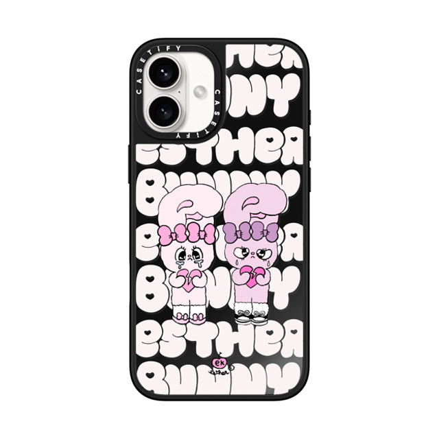 Esther Bunny x CASETiFY iPhone 16 Plus Case Bunny,Cartoon Black on Black ミラーケース MagSafe対応 Heartbreak makes me stronger Father's Day Esther Bunny x CASETiFY iPhone 16 Plus Case Bunny,Cartoon Black on Black ミラーケース MagSafe対応 Heartbreak makes me stronger Father's Day