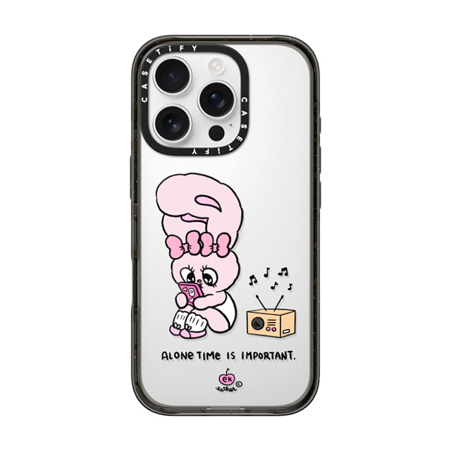 Esther Bunny x CASETiFY iPhone 16 Pro Case ブラック インパクトケース Alone Time Esther Bunny x CASETiFY iPhone 16 Pro Case ブラック インパクトケース Alone Time