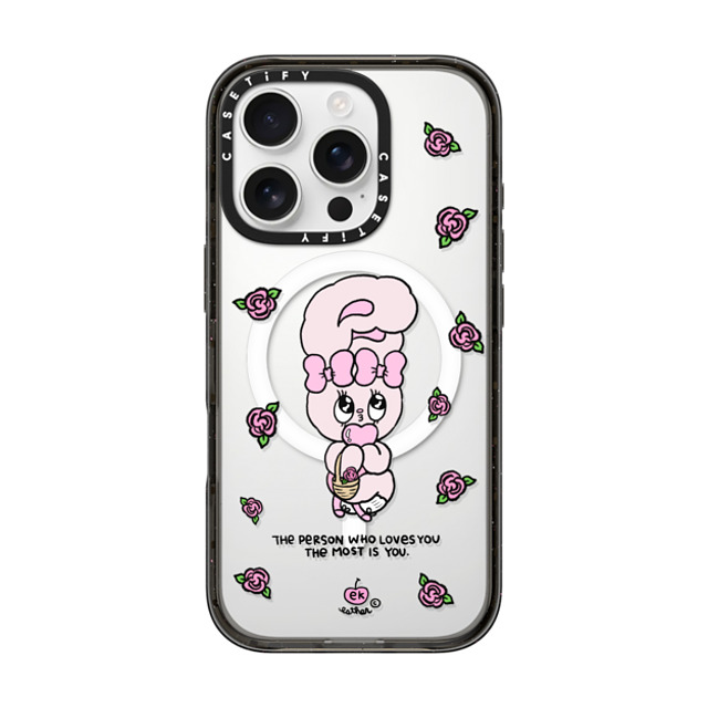 Esther Bunny x CASETiFY iPhone 16 Pro Case Bunny,Animal Black Impact Case MagSafe Compatible Love Yourself Mother's Day Esther Bunny x CASETiFY iPhone 16 Pro Case Bunny,Animal Black Impact Case MagSafe Compatible Love Yourself Mother's Day