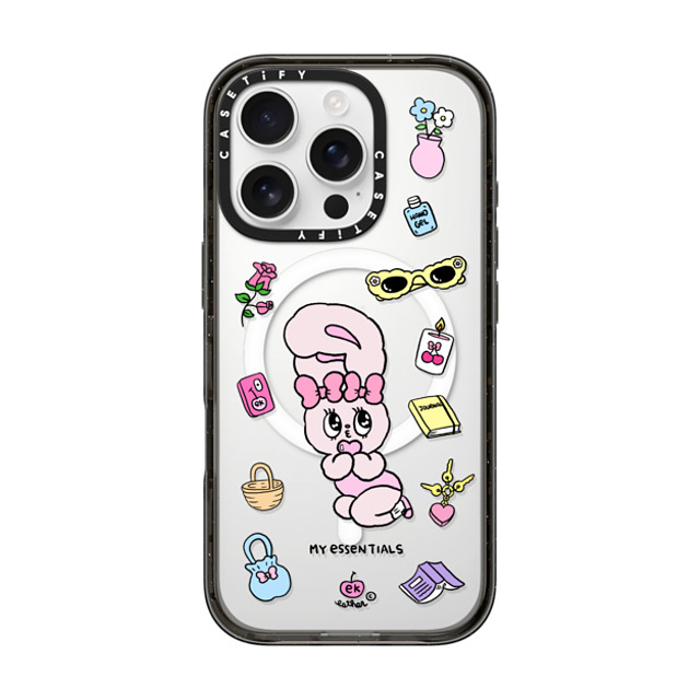 Esther Bunny x CASETiFY iPhone 16 Pro Case Bunny,Animal Black Impact Case MagSafe Compatible My Essentials Back to School Esther Bunny x CASETiFY iPhone 16 Pro Case Bunny,Animal Black Impact Case MagSafe Compatible My Essentials Back to School