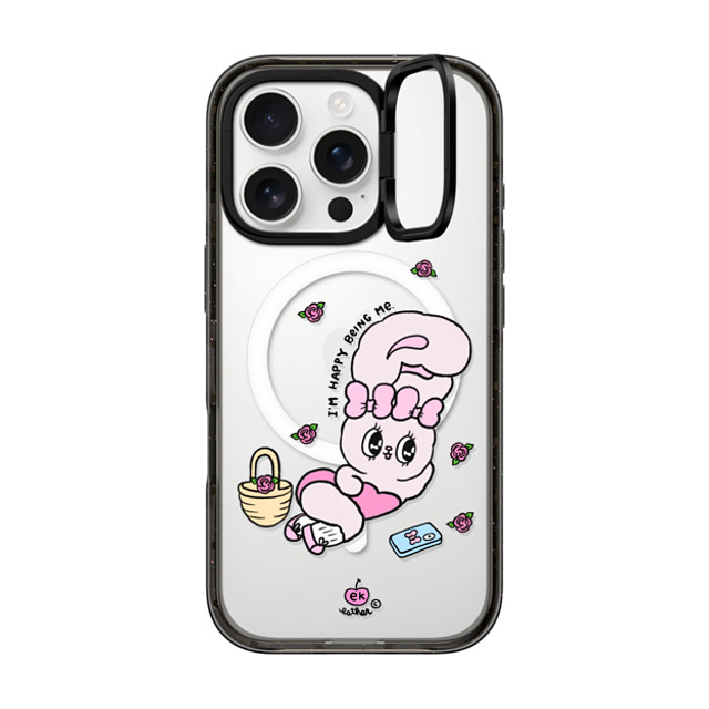 Esther Bunny x CASETiFY iPhone 16 Pro Case Bunny,Animal Black インパクトリングスタンドケース MagSafe対応 Happy Being Me Mother's Day Esther Bunny x CASETiFY iPhone 16 Pro Case Bunny,Animal Black インパクトリングスタンドケース MagSafe対応 Happy Being Me Mother's Day