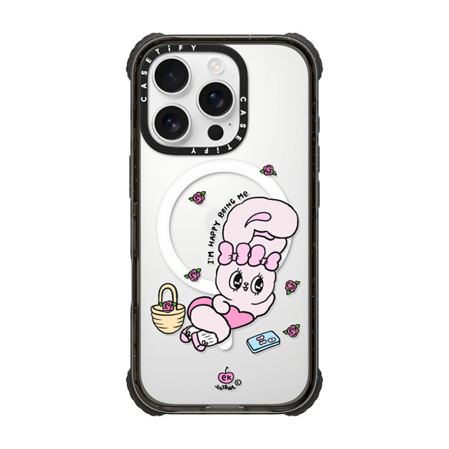 Esther Bunny x CASETiFY iPhone 16 Pro Case Bunny,Animal Black ウルトラ インパクトケース MagSafe 対応 Happy Being Me Back to School Esther Bunny x CASETiFY iPhone 16 Pro Case Bunny,Animal Black ウルトラ インパクトケース MagSafe 対応 Happy Being Me Back to School