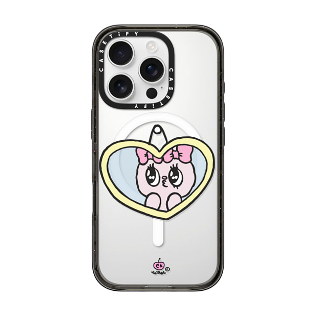 Esther Bunny x CASETiFY iPhone 16 Pro ケース ブラック インパクトケース MagSafe対応 I Love Me