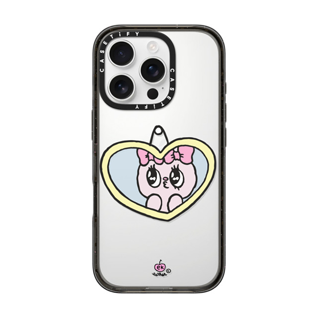 Esther Bunny x CASETiFY iPhone 16 Pro ケース ブラック インパクトケース I Love Me