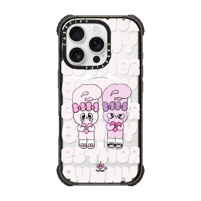 Esther Bunny x CASETiFY iPhone 16 Pro Case Black ウルトラ インパクトケース MagSafe 対応 Heartbreak makes me stronger Esther Bunny x CASETiFY iPhone 16 Pro Case Black ウルトラ インパクトケース MagSafe 対応 Heartbreak makes me stronger