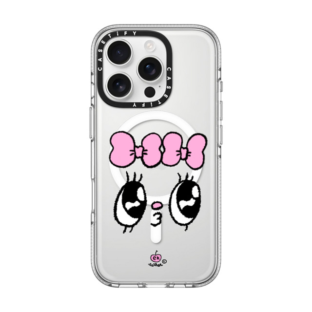 Esther Bunny x CASETiFY iPhone 16 Pro ケース クリア クリア ケース MagSafe対応 Kisses for who?