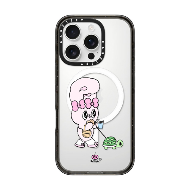 Esther Bunny x CASETiFY iPhone 16 Pro ケース ブラック インパクトケース MagSafe対応 Need my daily treats