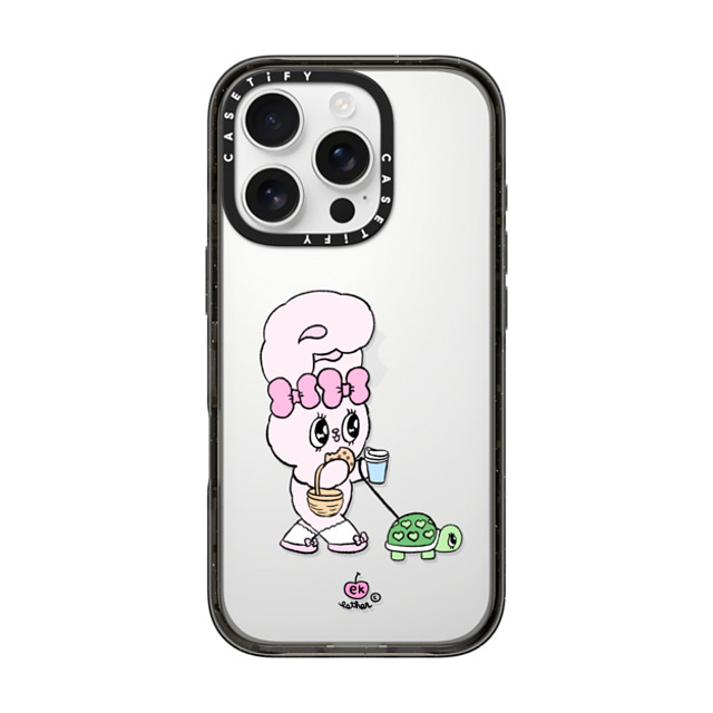 Esther Bunny x CASETiFY iPhone 16 Pro ケース ブラック インパクトケース Need my daily treats