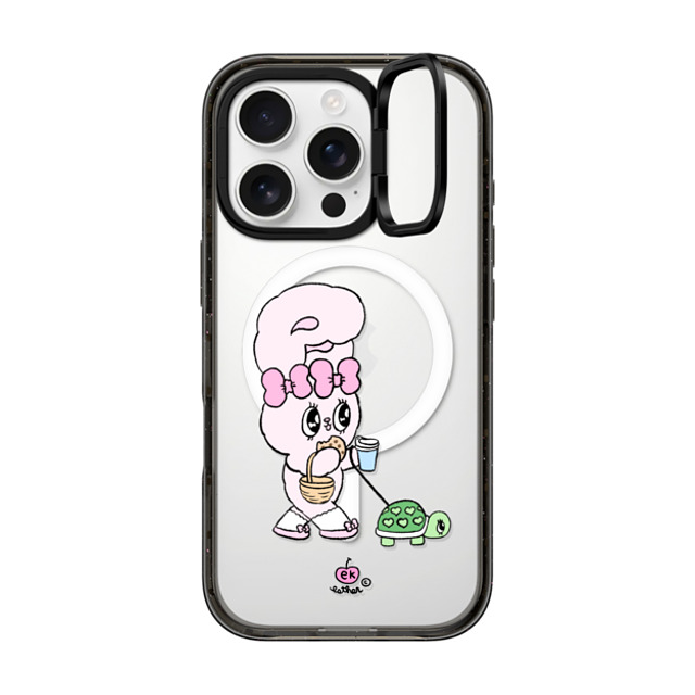 Esther Bunny x CASETiFY iPhone 16 Pro ケース ブラック インパクトリングスタンドケース MagSafe対応 Need my daily treats