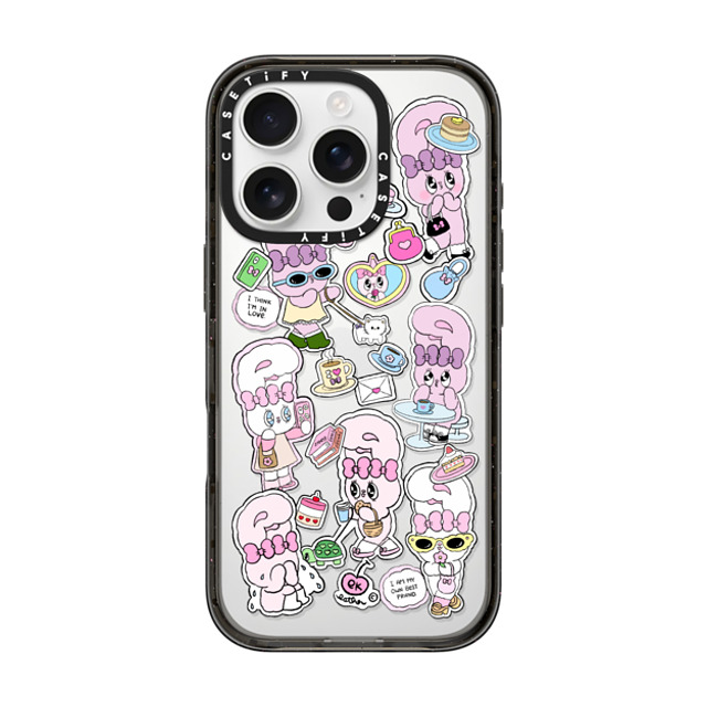 Esther Bunny x CASETiFY iPhone 16 Pro ケース ブラック インパクトケース Bunny Life