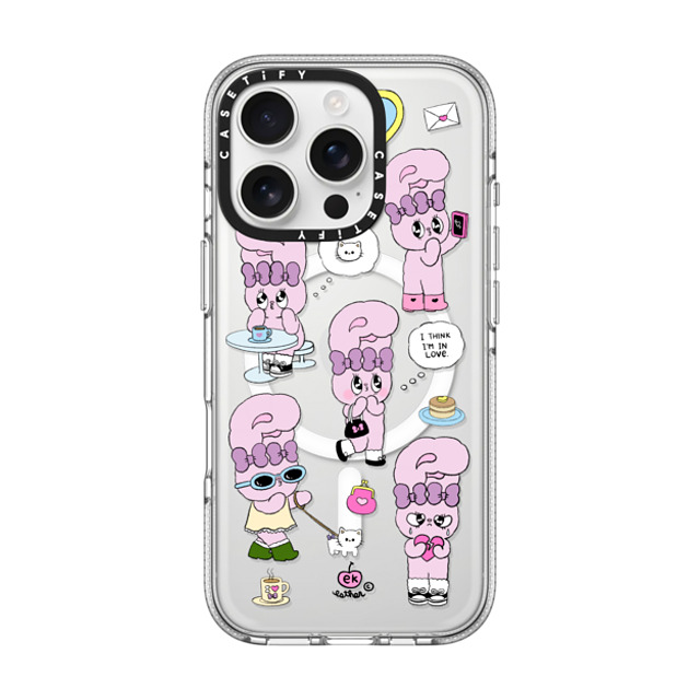 Esther Bunny x CASETiFY iPhone 16 Pro Case Bunny,Cartoon Clear Clear Case MagSafe Compatible I think I'm in love Mother's Day Esther Bunny x CASETiFY iPhone 16 Pro Case Bunny,Cartoon Clear Clear Case MagSafe Compatible I think I'm in love Mother's Day