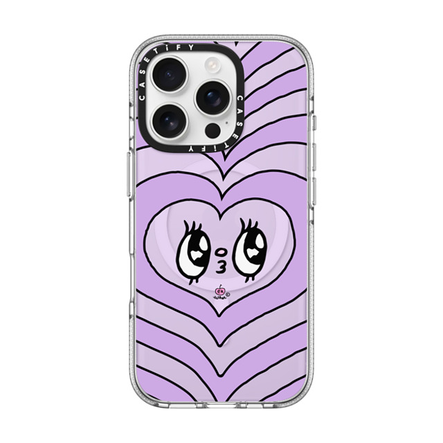 Esther Bunny x CASETiFY iPhone 16 Pro ケース クリア クリア ケース MagSafe対応 Heart beam face