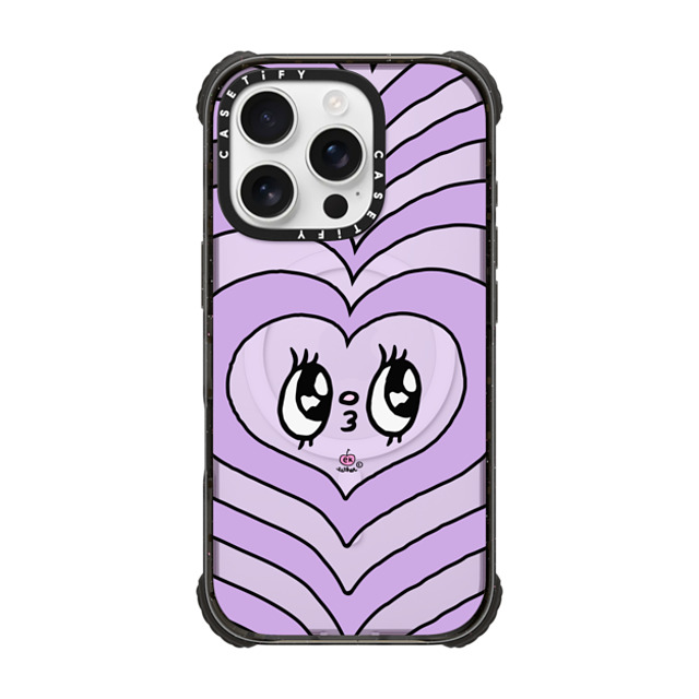 Esther Bunny x CASETiFY iPhone 16 Pro ケース Bunny,Cartoon ブラック ウルトラ インパクトケース MagSafe 対応 Heart beam face Father's Day Esther Bunny x CASETiFY iPhone 16 Pro ケース Bunny,Cartoon ブラック ウルトラ インパクトケース MagSafe 対応 Heart beam face Father's Day