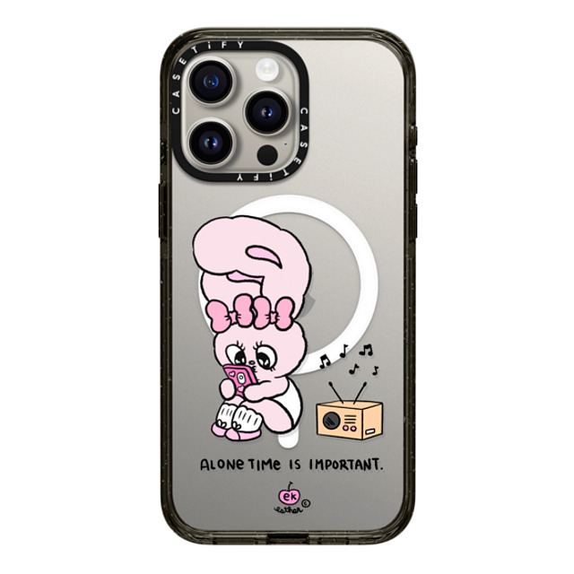 Esther Bunny x CASETiFY iPhone 15 Pro Max Case Bunny,Animal Black Impact Case MagSafe Compatible Alone Time Back to School Esther Bunny x CASETiFY iPhone 15 Pro Max Case Bunny,Animal Black Impact Case MagSafe Compatible Alone Time Back to School