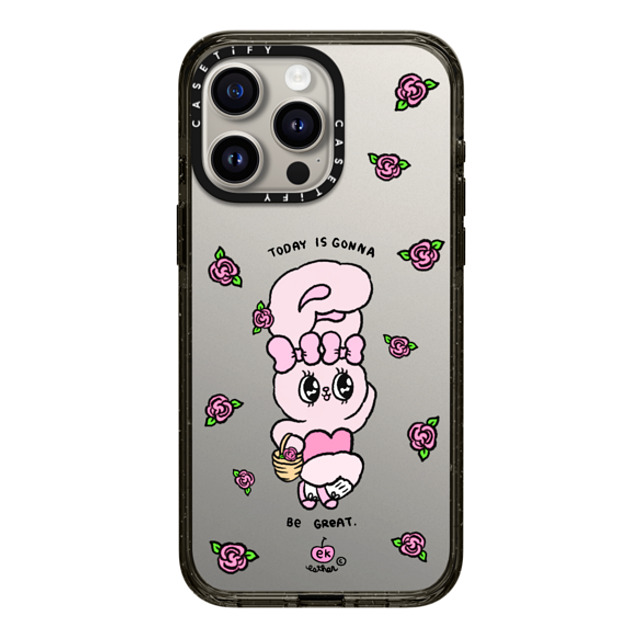 Esther Bunny x CASETiFY iPhone 15 Pro Max ケース ブラック インパクトケース Today is Gonna be Great