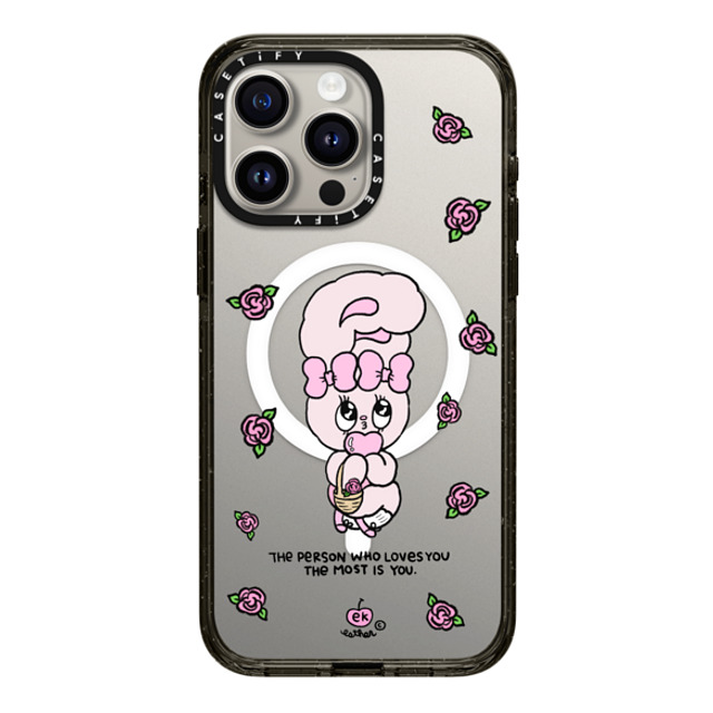 Esther Bunny x CASETiFY iPhone 15 Pro Max Case Bunny,Animal Black Impact Case MagSafe Compatible Love Yourself Mother's Day Esther Bunny x CASETiFY iPhone 15 Pro Max Case Bunny,Animal Black Impact Case MagSafe Compatible Love Yourself Mother's Day