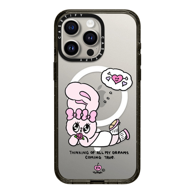 Esther Bunny x CASETiFY iPhone 15 Pro Max ケース ブラック インパクトケース MagSafe対応 Dreams Come True