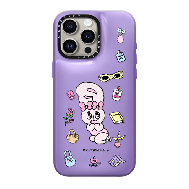 Esther Bunny x CASETiFY iPhone 15 Pro Max ケース バイオレット パープル ピローケース My Essentials