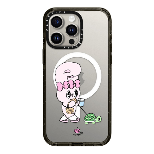 Esther Bunny x CASETiFY iPhone 15 Pro Max ケース ブラック インパクトケース MagSafe対応 Need my daily treats