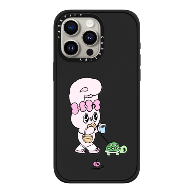 Esther Bunny x CASETiFY iPhone 15 Pro Max ケース マットブラック インパクトケース MagSafe対応 Need my daily treats