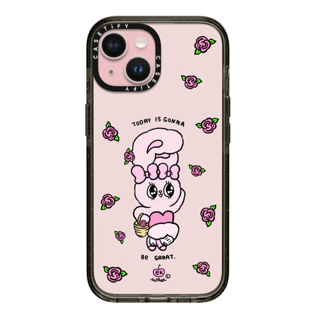 Esther Bunny x CASETiFY iPhone 15 ケース ブラック インパクトケース Today is Gonna be Great