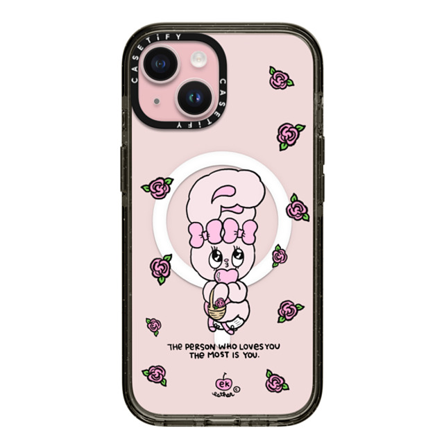 Esther Bunny x CASETiFY iPhone 15 Case Bunny,Animal Black Impact Case MagSafe Compatible Love Yourself Mother's Day Esther Bunny x CASETiFY iPhone 15 Case Bunny,Animal Black Impact Case MagSafe Compatible Love Yourself Mother's Day