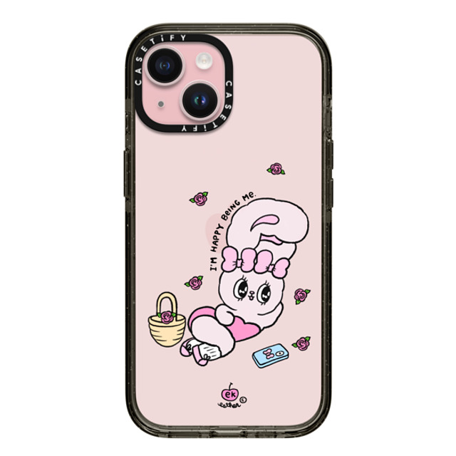Esther Bunny x CASETiFY iPhone 15 Case Bunny,Animal Black インパクトケース Happy Being Me Mother's Day Esther Bunny x CASETiFY iPhone 15 Case Bunny,Animal Black インパクトケース Happy Being Me Mother's Day