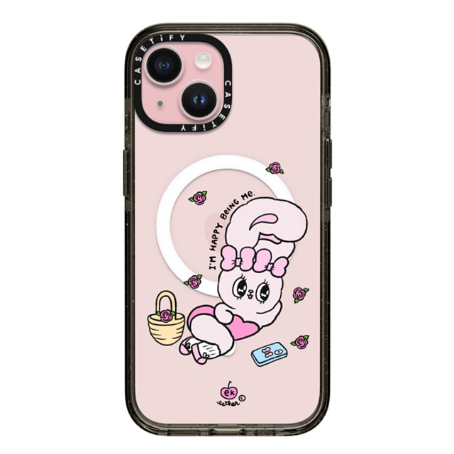 Esther Bunny x CASETiFY iPhone 15 Case Bunny,Animal Black Impact Case MagSafe Compatible Happy Being Me Mother's Day Esther Bunny x CASETiFY iPhone 15 Case Bunny,Animal Black Impact Case MagSafe Compatible Happy Being Me Mother's Day