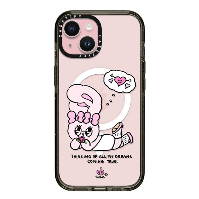 Esther Bunny x CASETiFY iPhone 15 Case Bunny,Animal ブラック インパクトケース MagSafe対応 Dreams Come True Mother's Day Esther Bunny x CASETiFY iPhone 15 Case Bunny,Animal ブラック インパクトケース MagSafe対応 Dreams Come True Mother's Day