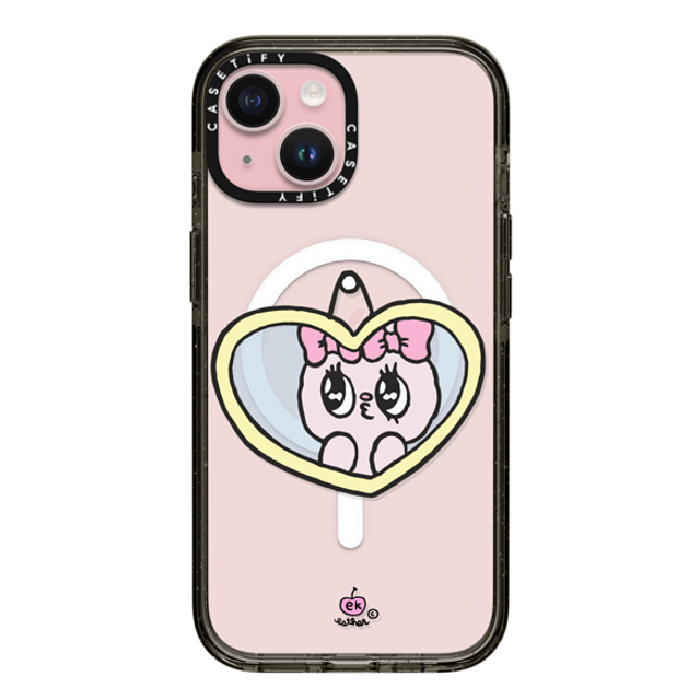 Esther Bunny x CASETiFY iPhone 15 Case Heart,Bunny Black Impact Case MagSafe Compatible I Love Me Mother's Day Esther Bunny x CASETiFY iPhone 15 Case Heart,Bunny Black Impact Case MagSafe Compatible I Love Me Mother's Day