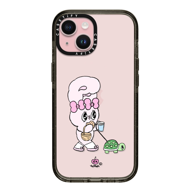 Esther Bunny x CASETiFY iPhone 15 ケース ブラック インパクトケース Need my daily treats