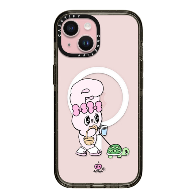 Esther Bunny x CASETiFY iPhone 15 Case Bunny,Cartoon Black Impact Case MagSafe Compatible Need my daily treats Mother's Day Esther Bunny x CASETiFY iPhone 15 Case Bunny,Cartoon Black Impact Case MagSafe Compatible Need my daily treats Mother's Day