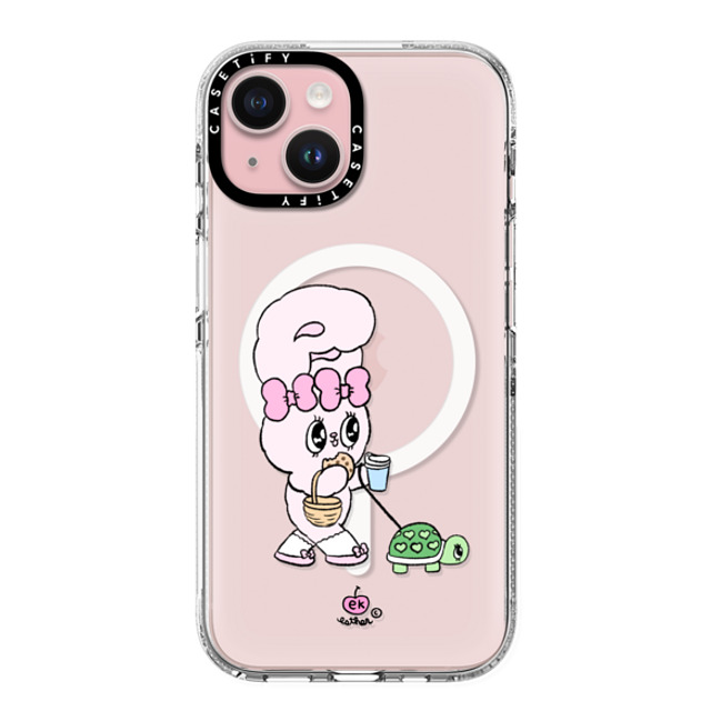 Esther Bunny x CASETiFY iPhone 15 ケース クリア クリア ケース MagSafe対応 Need my daily treats