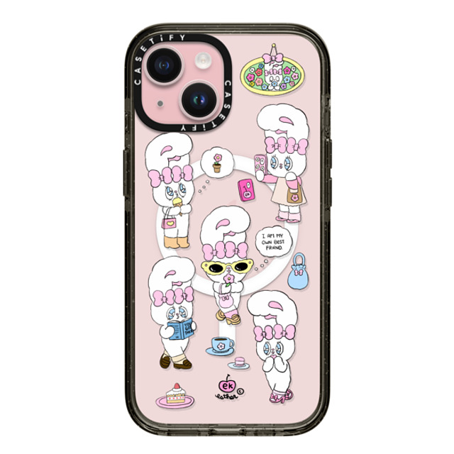 Esther Bunny x CASETiFY iPhone 15 Case Bunny,Cartoon Black Impact Case MagSafe Compatible I am my own best friend Back to School Esther Bunny x CASETiFY iPhone 15 Case Bunny,Cartoon Black Impact Case MagSafe Compatible I am my own best friend Back to School