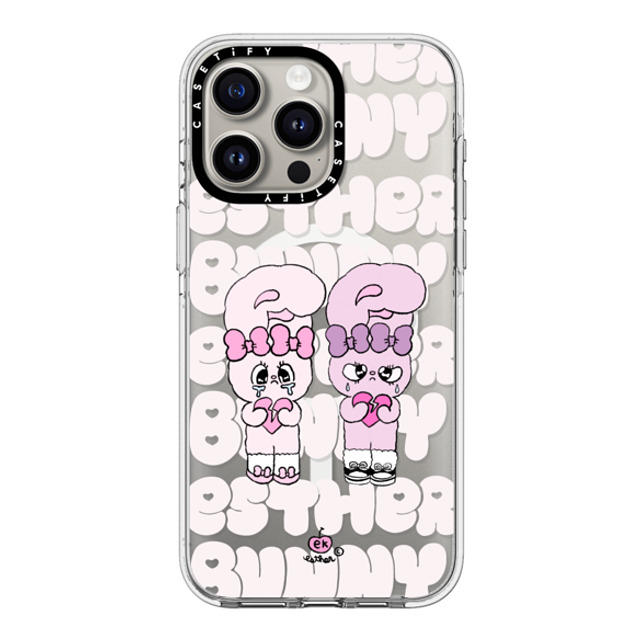 Esther Bunny x CASETiFY iPhone 15 Pro Max ケース クリア クリア ケース MagSafe対応 Heartbreak makes me stronger