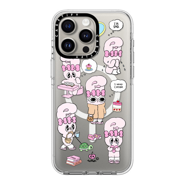 Esther Bunny x CASETiFY iPhone 15 Pro Max ケース クリア クリア ケース MagSafe対応 I need coffee