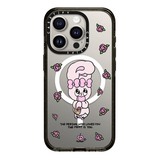 Esther Bunny x CASETiFY iPhone 15 Pro Case Bunny,Animal Black Impact Case MagSafe Compatible Love Yourself Mother's Day Esther Bunny x CASETiFY iPhone 15 Pro Case Bunny,Animal Black Impact Case MagSafe Compatible Love Yourself Mother's Day