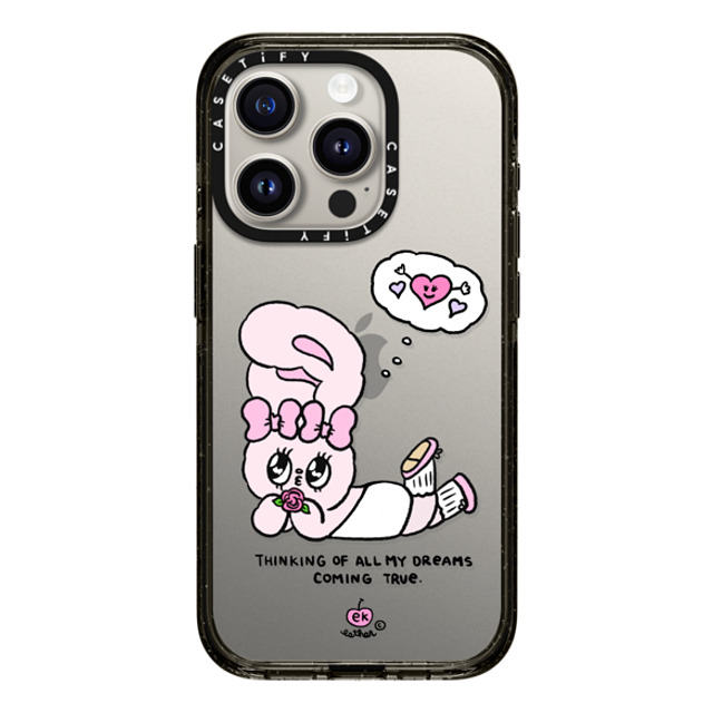 Esther Bunny x CASETiFY iPhone 15 Pro ケース ブラック インパクトケース Dreams Come True