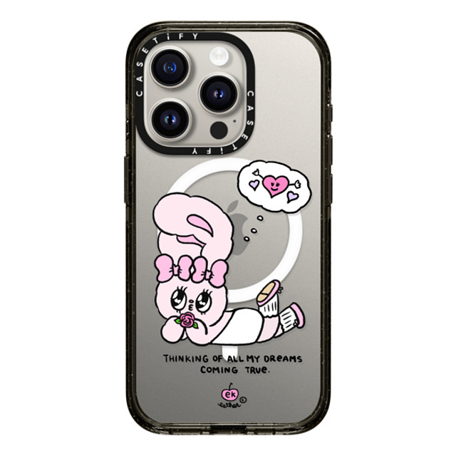 Esther Bunny x CASETiFY iPhone 15 Pro ケース ブラック インパクトケース MagSafe対応 Dreams Come True