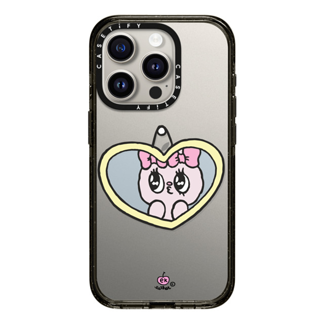 Esther Bunny x CASETiFY iPhone 15 Pro ケース ブラック インパクトケース I Love Me