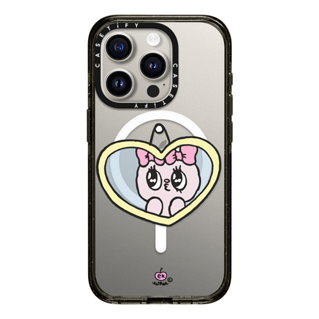 Esther Bunny x CASETiFY iPhone 15 Pro ケース ブラック インパクトケース MagSafe対応 I Love Me