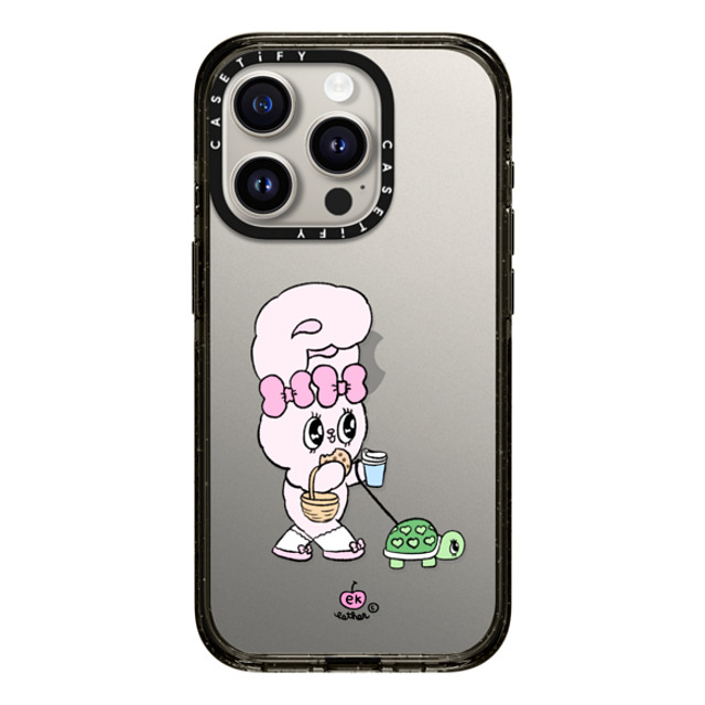 Esther Bunny x CASETiFY iPhone 15 Pro ケース ブラック インパクトケース Need my daily treats