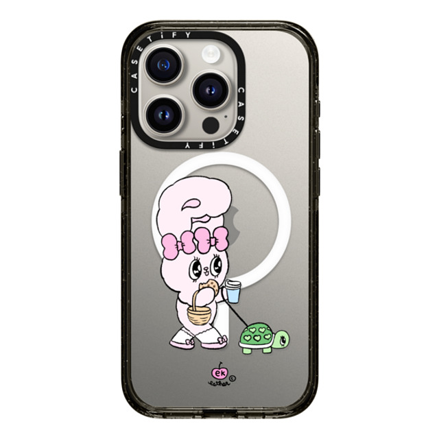 Esther Bunny x CASETiFY iPhone 15 Pro ケース ブラック インパクトケース MagSafe対応 Need my daily treats