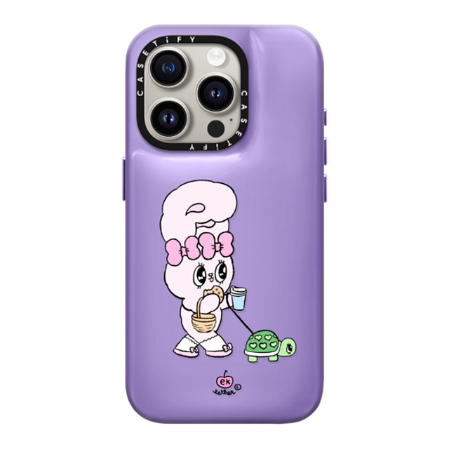 Esther Bunny x CASETiFY iPhone 15 Pro ケース バイオレット パープル ピローケース Need my daily treats