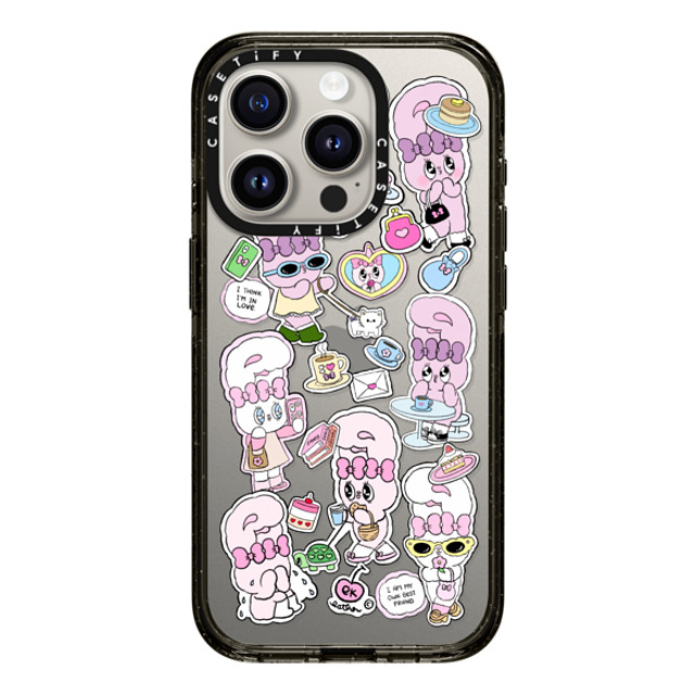 Esther Bunny x CASETiFY iPhone 15 Pro ケース ブラック インパクトケース Bunny Life