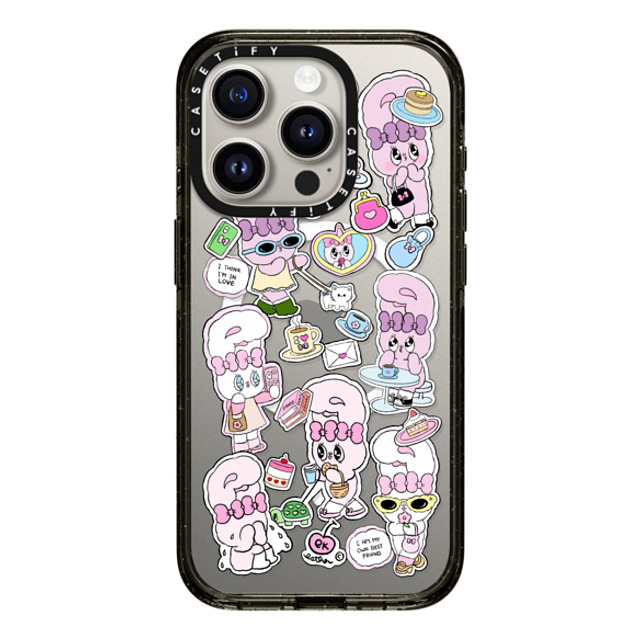 Esther Bunny x CASETiFY iPhone 15 Pro ケース ブラック インパクトケース MagSafe対応 Bunny Life