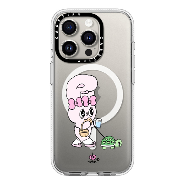 Esther Bunny x CASETiFY iPhone 15 Pro ケース クリア クリア ケース MagSafe対応 Need my daily treats