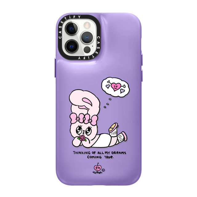 Esther Bunny x CASETiFY iPhone 12 Pro ケース バイオレット パープル ピローケース Dreams Come True