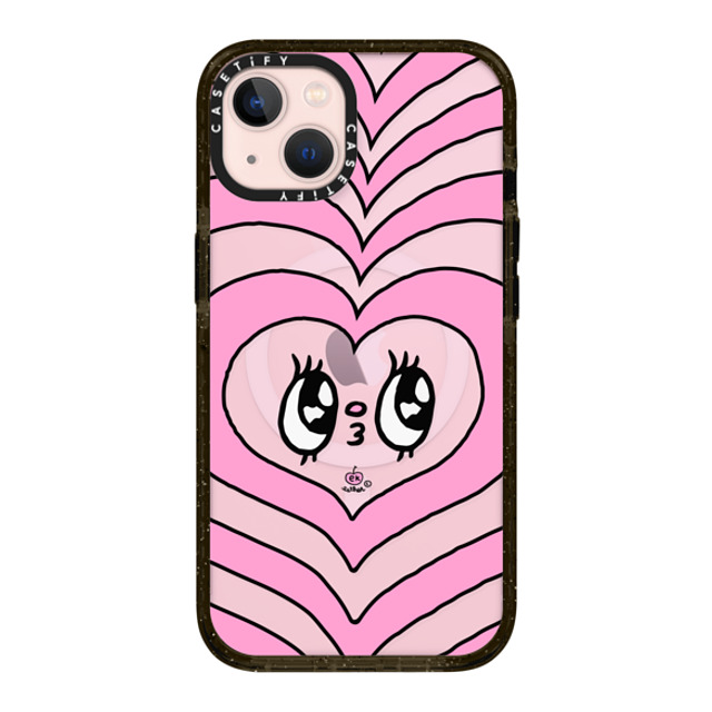 Esther Bunny x CASETiFY iPhone 13 ケース ブラック インパクトケース MagSafe対応 Kissie Face